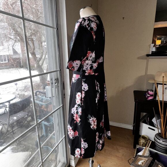 NWT Brooks Brothers Ponte Rose Dark Navy Party Dress Fit Flare Size 10 $228 - Picture 9 of 16